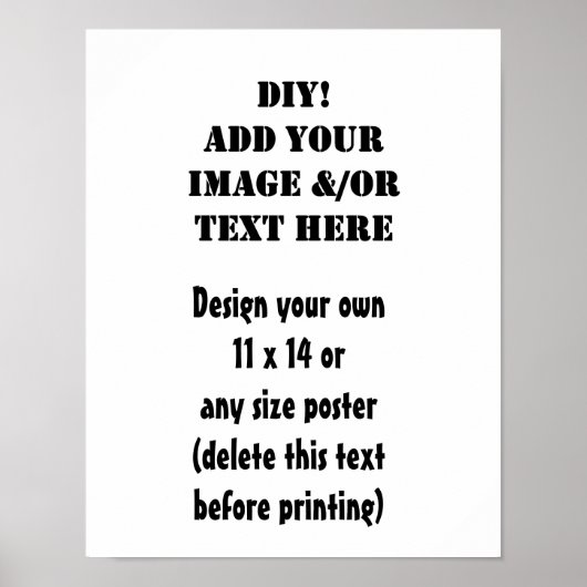 DY Design Uw eigen 11x14 Poster of een ander forma (Voorkant)