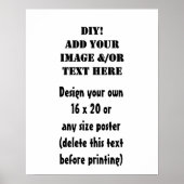 DY Design Uw eigen 16 x 20 Poster of een willekeur (Voorkant)