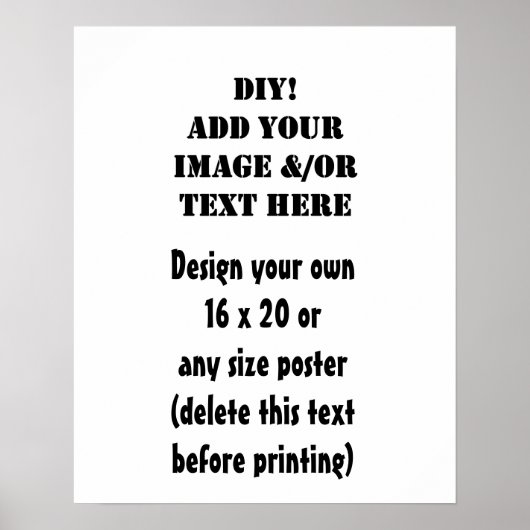 DY Design Uw eigen 16 x 20 Poster of een willekeur (Voorkant)