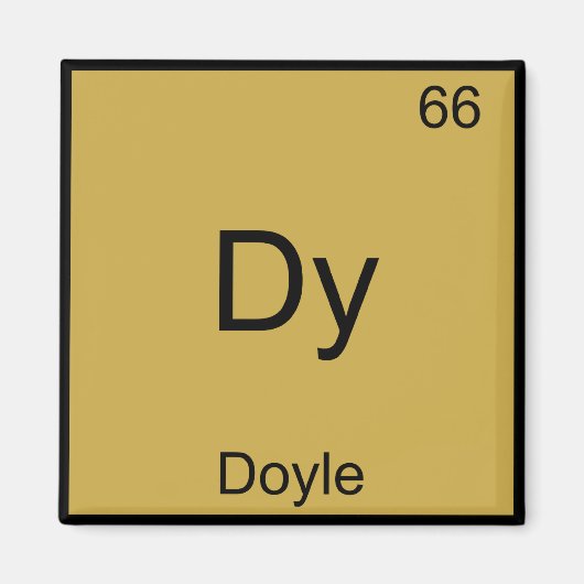 Dy - Doyle Grappig Chemie Element Symbool T-shirt Magneet (Voorkant)
