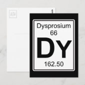 Dy - Dysprosium Briefkaart (Voorkant / Achterkant)