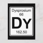 Dy - Dysprosium Briefkaart (Voorkant)