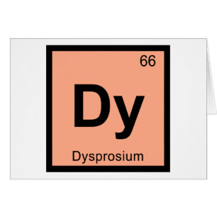 Dy - Dysprosium Chemie Periodiek Systeem Symbool