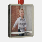 DY - kerstversiering - afbeelding en tekst toevoeg Metalen Ornament (Rechts)