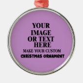 DY Maak uw eigen, aangepaste kerstmis Metalen Ornament (Voorkant)