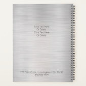 DY Monogram Naam Woorddatum: Blk Grey Silver Planner (Achterkant)