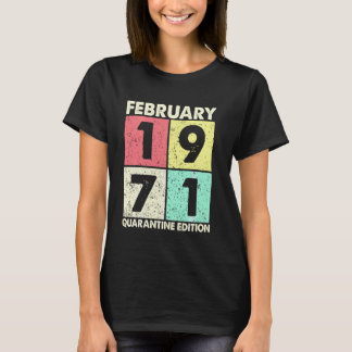 Dy Vintage Februari 1971 50ste Verjaardag Feest Kl T-shirt