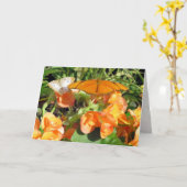 Dyas Julia en White Peacock Butterflies Greeting Kaart (Gele Bloem)