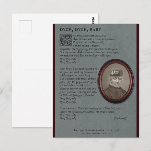 Dyce, Dyce, baby Briefkaart (Voorkant / Achterkant)