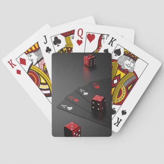 Dyce en speelkaart pokerkaarten (Achterkant)