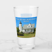 Dyce Head-vuurtoren, Maine Pint Glass Glas (Achterkant)