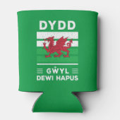 Dydd Garreyl Dewi Hapus Happy St Davids Day 2 Blikjeskoeler (Achterkant)