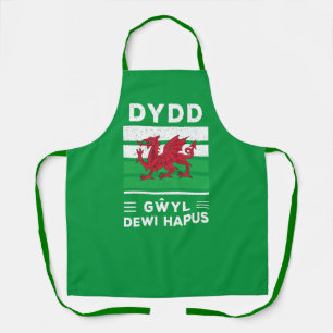 Dydd Garreyl Dewi Hapus Happy St Davids Day 2 Schort