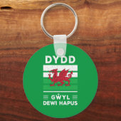 Dydd Garreyl Dewi Hapus Happy St Davids Day 2 Sleutelhanger (Voorkant)