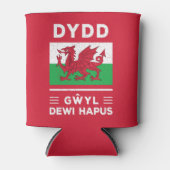 Dydd Garreyl Dewi Hapus Happy St Davids Day 3 Blikjeskoeler (Voorkant)