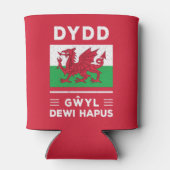 Dydd Garreyl Dewi Hapus Happy St Davids Day 3 Blikjeskoeler (Achterkant)