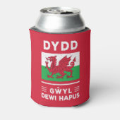 Dydd Garreyl Dewi Hapus Happy St Davids Day 3 Blikjeskoeler (Blikje Achterkant)