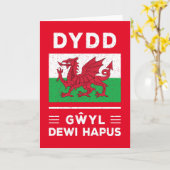 Dydd Garreyl Dewi Hapus Happy St Davids Day 3 Kaart (Gele Bloem)