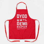 Dydd Garreyl Dewi Hapus Happy St Davids Day 4 Schort (Voorkant)