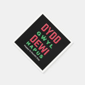 Dydd Garreyl Dewi Hapus Happy St Davids Day 5 Servet (Hoek)