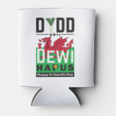 Dydd Garreyl Dewi Hapus Happy St Davids Day 6 Blikjeskoeler (Voorkant)