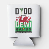 Dydd Garreyl Dewi Hapus Happy St Davids Day 6 Blikjeskoeler (Achterkant)
