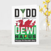 Dydd Garreyl Dewi Hapus Happy St Davids Day 6 Kaart (Gele Bloem)