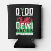 Dydd Garreyl Dewi Hapus Happy St Davids Day 7 Blikjeskoeler (Achterkant)