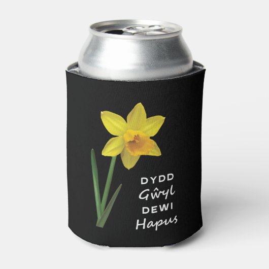 Dydd Garreyl Dewi Hapus Happy St David's Day Blikjeskoeler (Blikje Voorkant)
