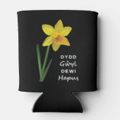 Dydd Garreyl Dewi Hapus Happy St David's Day Blikjeskoeler (Achterkant)