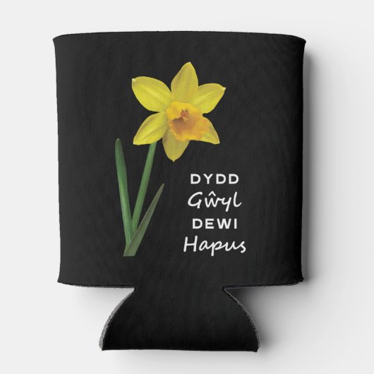 Dydd Garreyl Dewi Hapus Happy St David's Day Blikjeskoeler (Achterkant)