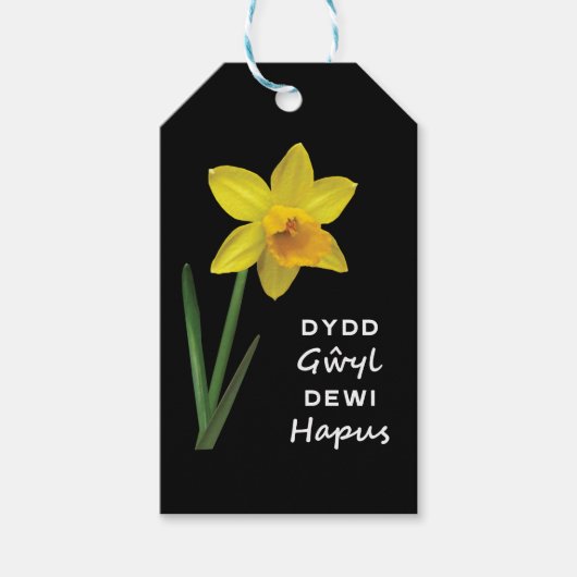 Dydd Garreyl Dewi Hapus Happy St David's Day Cadeaulabel (Voorkant)