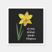 Dydd Garreyl Dewi Hapus Happy St David's Day Servet (Voorkant)