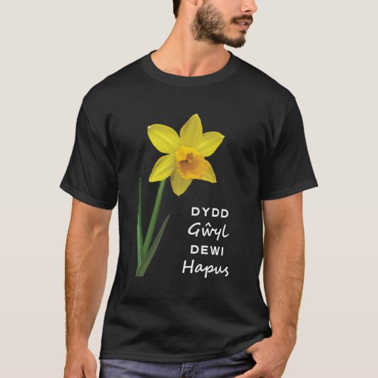 Dydd Garreyl Dewi Hapus Happy St David's Day T-shirt (Voorkant)