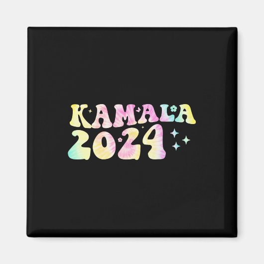 Dye Groovy Wavy Kamala Harris vervangt Biden Magneet (Voorkant)
