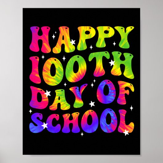 Dye Happy 100ste dag van de Kinder lerares Poster (Voorkant)