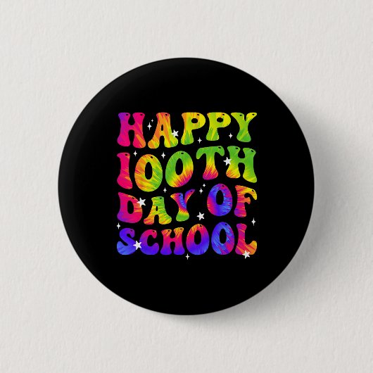 Dye Happy 100ste dag van de Kinder lerares Ronde Button 5,7 Cm (Voorkant)
