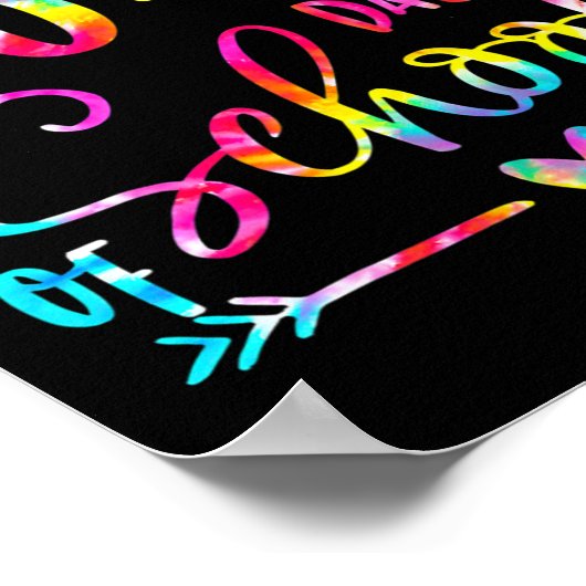 Dye Happy 100th Day School Teacher Student 100 Day Poster (Hoek)