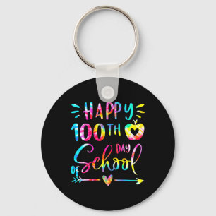 Dye Happy 100th Day School Teacher Student 100 Day Sleutelhanger