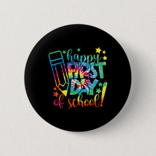 Dye Happy eerste schooldag Terug naar school Teach Ronde Button 5,7 Cm