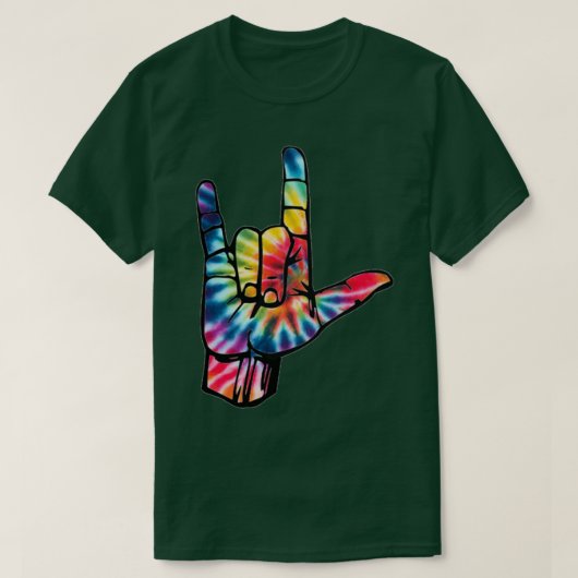dye ILY hand T-shirt (Design voorkant)