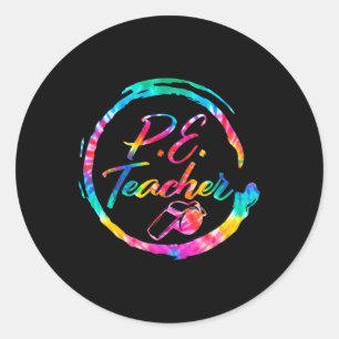 Dye Lichamelijke Opvoeding Leraar PE Squad Terug n Ronde Sticker