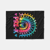 Dye Prek Teacher Rainbow Preschool Terug naar scho Fleece Deken (Voorkant (Horizontaal))