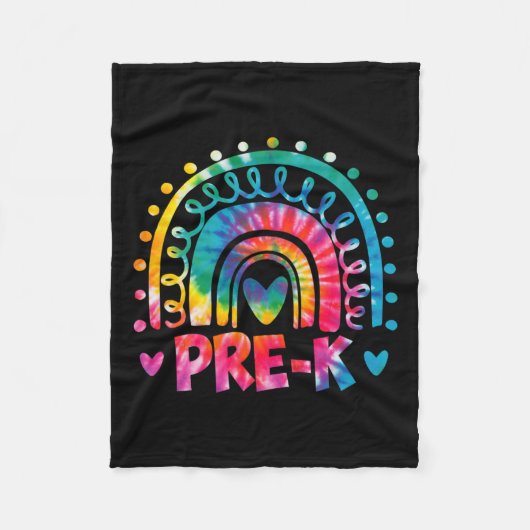 Dye Prek Teacher Rainbow Preschool Terug naar scho Fleece Deken (Voorkant)