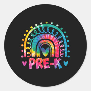 Dye Prek Teacher Rainbow Preschool Terug naar scho Ronde Sticker