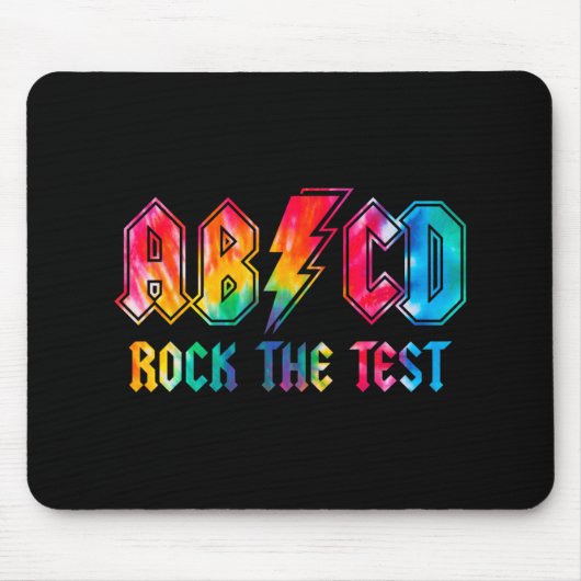 Dye Rock Het Test Testdag Examen Voor Leraar Stu Muismat (Voorkant)