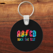 Dye Rock Het Test Testdag Examen Voor Leraar Stu Sleutelhanger (Voorkant)