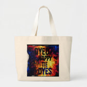 Dyed Happy Tie Dyes Grote Tote Bag (Voorkant)