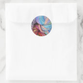 Dyed Knitting Yarn Ronde Sticker (Tas)