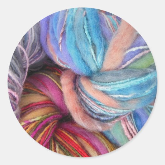 Dyed Knitting Yarn Ronde Sticker (Voorkant)